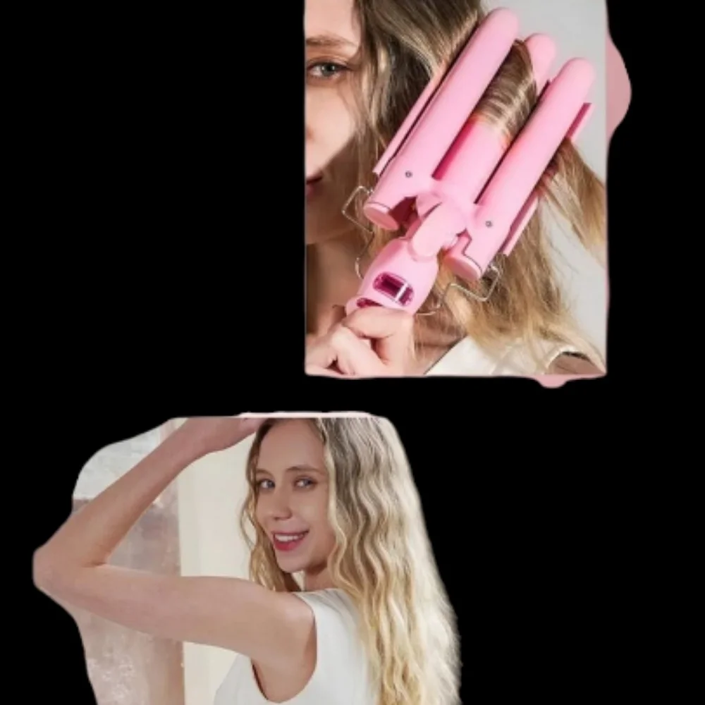 Pink Triple Barrel Hair Waver/Curler